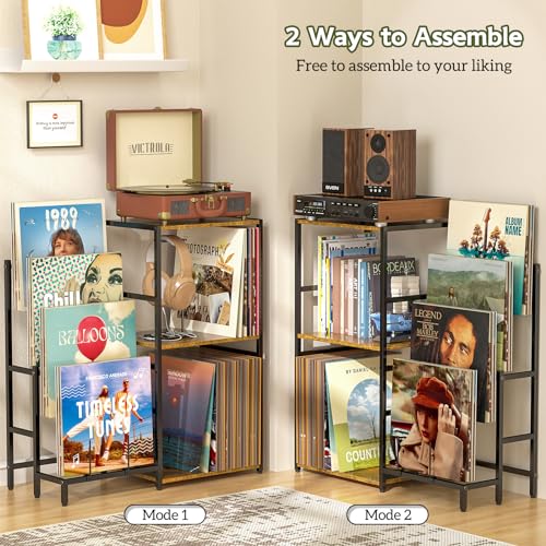 Record Player Stand, Turntable Stand with 4-Tier Vinyl - Image 4