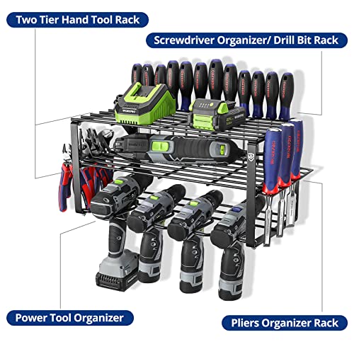 WORKPRO 150LBS Power Tool Organizer, Wall Mounted Drill - Image 7