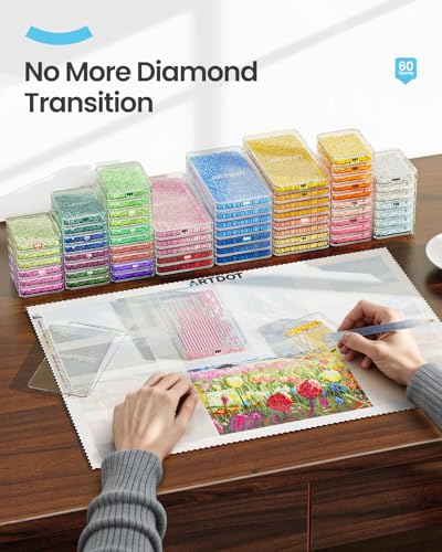 ARTDOT 60-Piece Diamond Art Storage Trays Kits for Adults - Image 3
