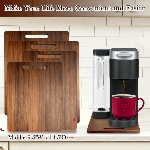 Appliance Slider Acacia Wood Sliding Tray for Coffee Maker & - Image 4