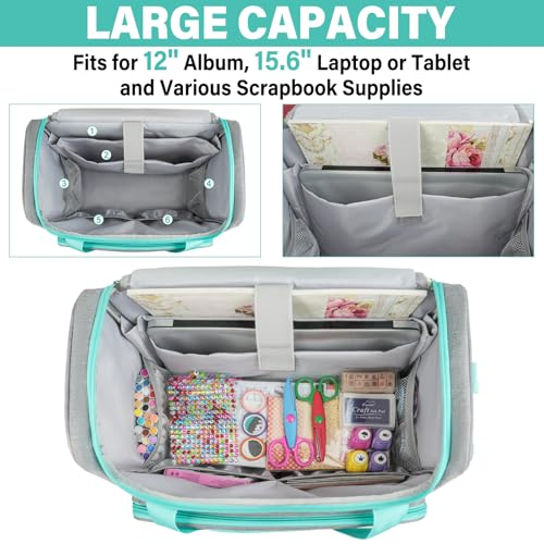 Craft Bag for Scrapbook Supplies, Large Scrapbook Tote - Image 3