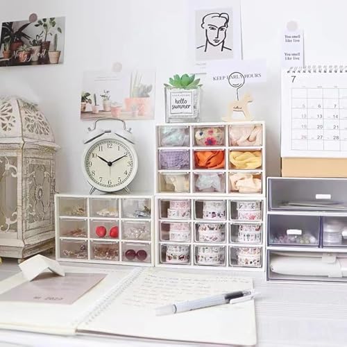 Small Drawer Organizer for Desk, 7.1" x 3. 8" x 4.6" Mini Desktop - Image 7