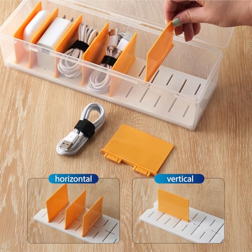 2 Pack Cable Organizer Storage Box with 16 Cable Tie | All Products - Image 4