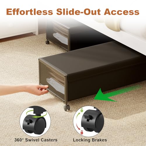 2Pack Under Bed Storage Containers, 10 inch Height,31 inch Long - Image 5