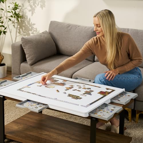 1500 Pieces Rotating Plastic Puzzle Board with 6 Storage - Image 3