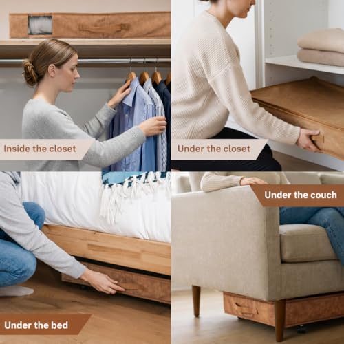 53L Under Bed Storage with Wheels | 31.5 L × 24 × 6.5 Inches - Image 6