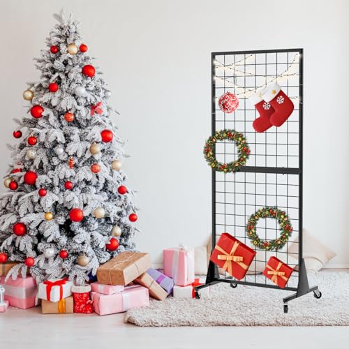 2-Pack Gridwall Panel Display Stand, 2'x5.5' Heavy Duty Floor - Image 7