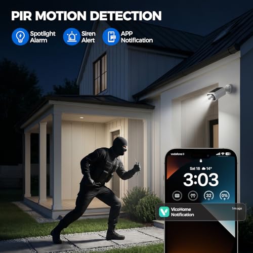 AlkiVision Solar Security Cameras Wireless Outdoor - 2K Night - Image 4