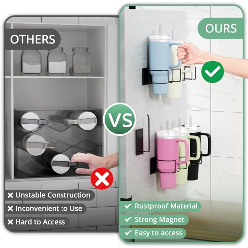 Arctiiro Magnetic Stanley Cup Holder for Refrigerato | Small Space Liv - Image 4