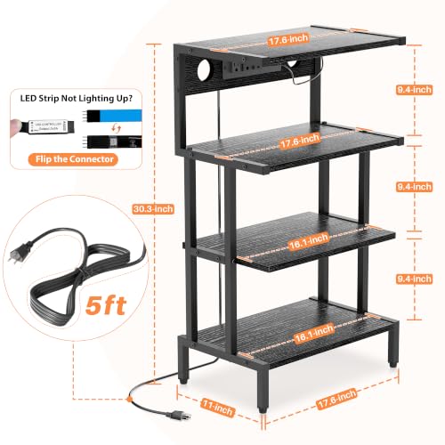 Game Console Shelf, 4-Tier Video Gaming Consoles Stand - Image 4