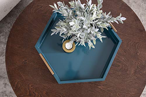 Kate and Laurel Lipton Modern Hexagon Tray, 18 x 18 - Image 4