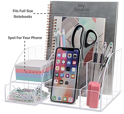 My Space Organizers Clear Acrylic Desk Oganizer, 9 C | All Products - Image 4