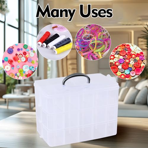 Plastic Storage Container Box with 30 Adjustable Compartments - Image 7