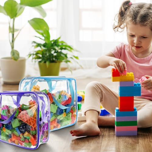 18 Packs Large Toy Storage Bags with Labels, 6 Colors - Image 3