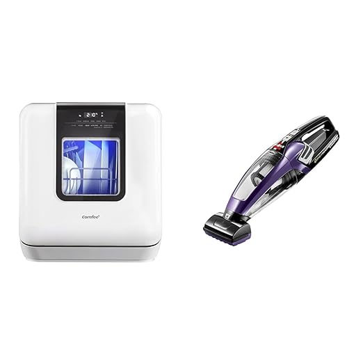 COMFEE' Countertop Dishwasher & Bissell Pet Hair Eraser Lithium Ion Cordless Hand Vacuum, Purple