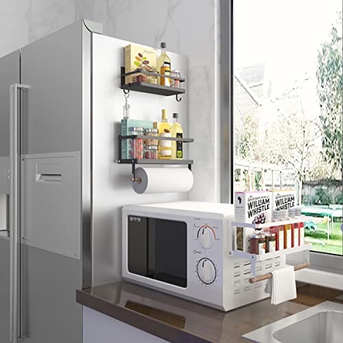 Magnetic Paper Towel Holder, 2-in-1 Magnetic Spice Rack - Image 3