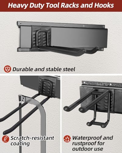 Garage Tool Organizer Wall Mount, 48in Tool Rack, 420LBS Capacity - Image 6