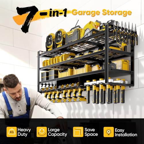 49" W Large Power Tool Organizer Wall Mount, 4 Layer Heavy - Image 4