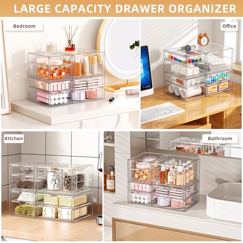 Stackable Storage Drawers, Acrylic Organizers,7 Drawers - Image 5