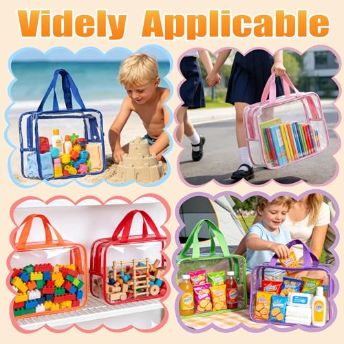 9 Pack Large Clear Toy Storage Bags Waterproof PVC Zipper Pouches - Image 4