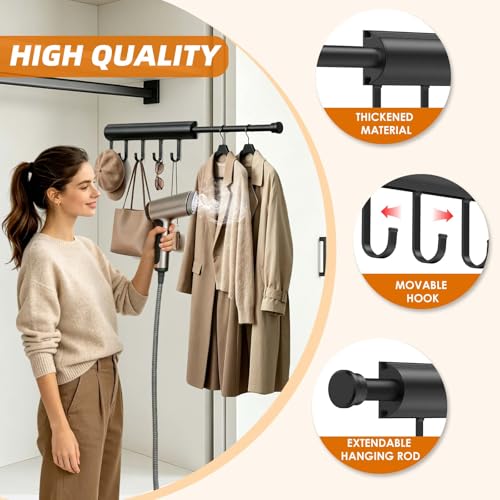 Valet Rod Closet Pull Out 12 Inch Retractable Organizer - Image 4
