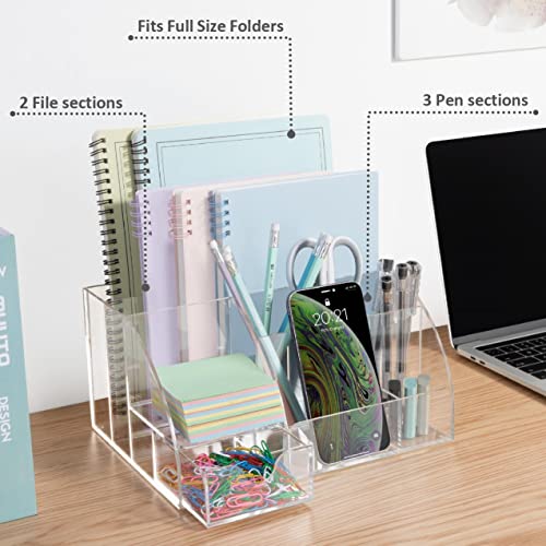 My Space Organizers Clear Acrylic Desk Oganizer, 9 C | All Products - Image 3