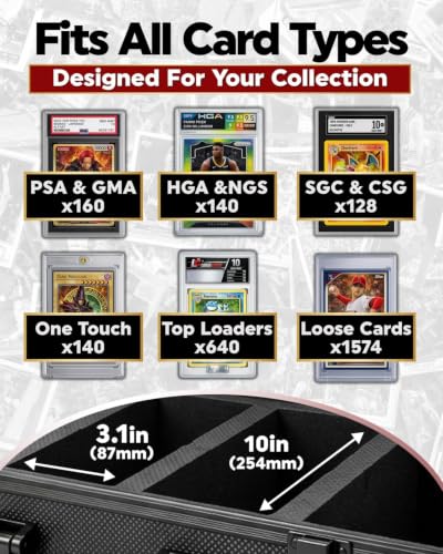 4-Row Graded Card Case - Graded Card Storage Box | Home Organization - Image 5