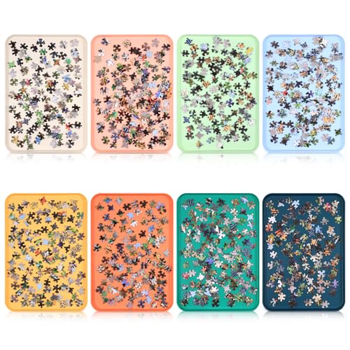 8 Pcs 12'' x 8.7'' Extra Large Puzzle Sorting Trays - Image 2