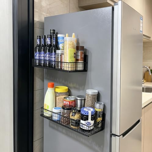 Bruda 2 Pack Large Magnetic Shelves Spice Rack Organizer - Image 5