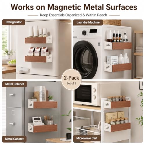 Magnetic Spice Rack for Refrigerator, 2 Pack Magnetic - Image 8