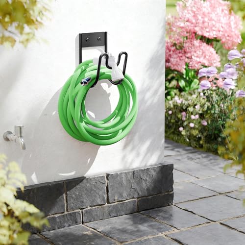 Black Metal Garden Hose Holder - Wall Mounted Water Hose - Image 5