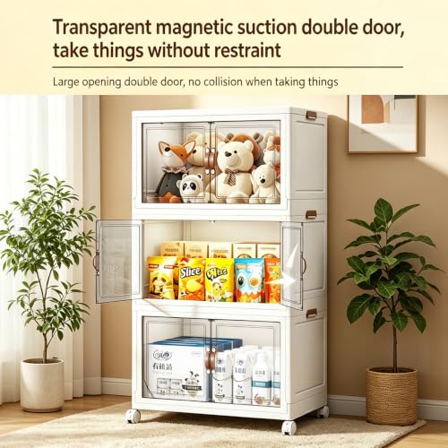 285.3QT Foldable Stackable Storage Bins with Magnetic - Image 4