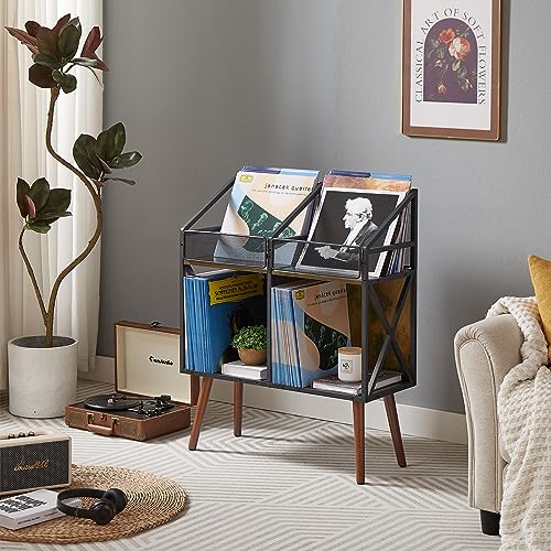 EYOCAL Vinyl Record Storage Holder Rack,250 LP Wooden - Image 3
