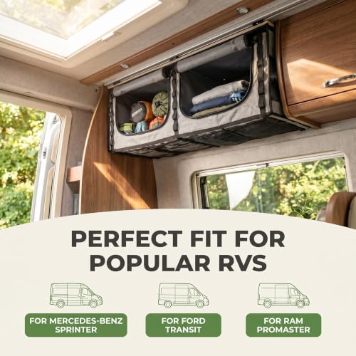 36" RV Overhead Soft-Sided Storage Cabinet, Universal | Garage Storage - Image 7