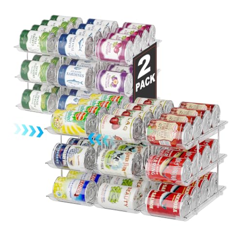 2 Pack 3-Tier Can Organizer for Pantry, Modular Canned Food Rack - Image 2