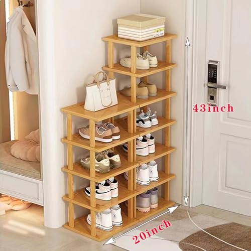 Vertical Shoe Rack,Tall Narrow Shoe Shelf Organizer Entryway Shoe - Image 3
