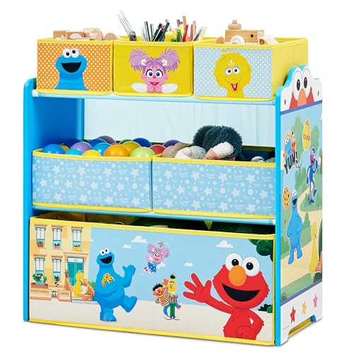 Delta Children - Sesame Street Design & Store 6 Bin Toy - Image 4