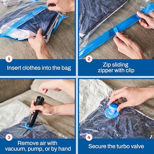 Spacesaver Vacuum Storage Bags with Hand Pump, Small, 10 Pack - Image 3