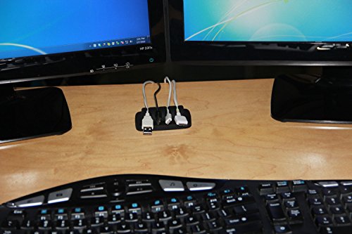Desktop Cable Organizer, Cord Holder for Desk and Nightstand - Image 3