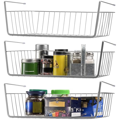 3 Pack Under Shelf Baskets, 15 x 10 x 5.5 Inch Slide - Image 2