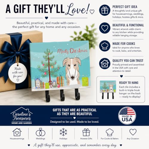 Caroline's Treasures BB1600TH68 Christmas Tree and Borzoi - Image 8