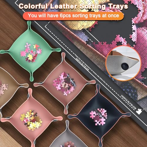 Napzy Jigsaw Puzzle Mat Roll Up Set 1500 Rubber Base Board - Image 4