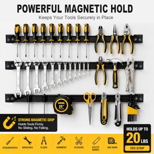 Heavy Duty Magnetic Tool Holder, 10 Pack 12" Wall Mount Organizer - Image 5