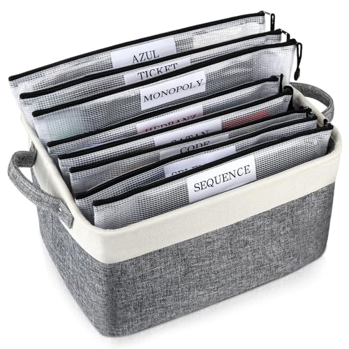 Board Game Storage Kit Include Storage Basket and 10pcs Zipper - Image 2