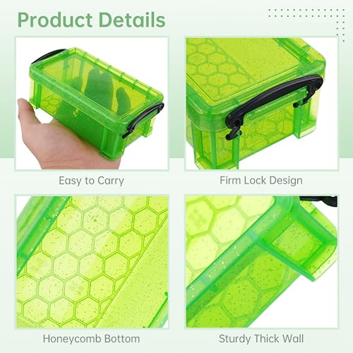 Mini Plastic Storage Containers with Locking Lids, 6 PCS - Image 4
