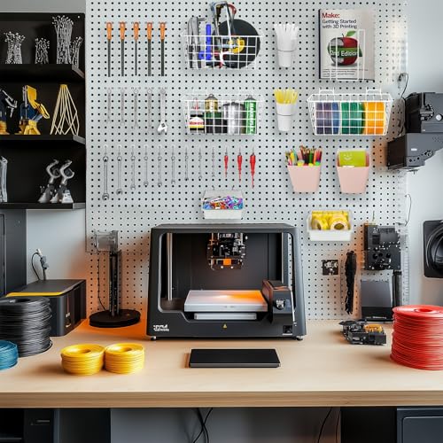 Pegboard Organizer Set 42Pack Peg Board Baskets Hooks Bins - Image 3