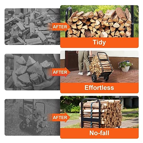 VEVOR Firewood Cart, 250 lbs Capacity - Image 6