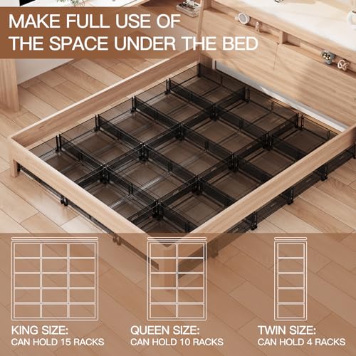 Under Bed Storage with Wheels, Foldable Metal Mesh | Home Organization - Image 6