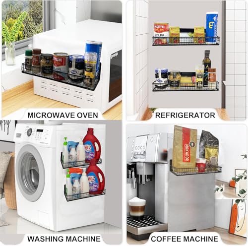 Bruda 2 Pack Large Magnetic Shelves Spice Rack Organizer - Image 7