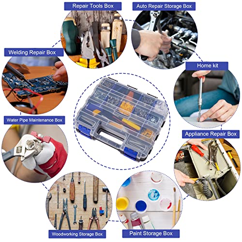 Small Parts Storage Case Tools Box Organizer Double Side 34 - Image 3